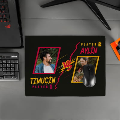 Gamer Sevgiliye Fotoğraflı Hediye Esprili 40x30 Mousepad