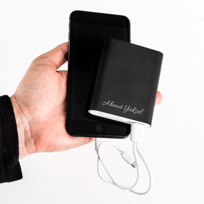 İsimli Taşınabilir Şarj Cihazı Powerbank 10000 mAh