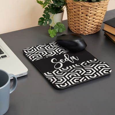 Kişiye Özel İsim Yazılı Bilek Jel Destekli Mousepad